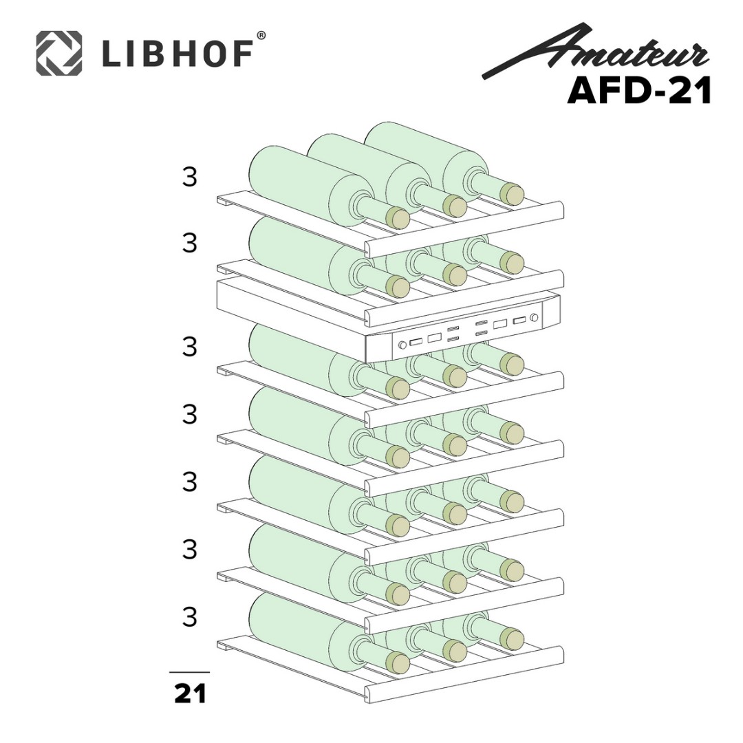 Отдельностоящий винный шкаф Libhof AFD-21 купить в интернет-магазине  BT-TECHNIKA c доставкой в Казани